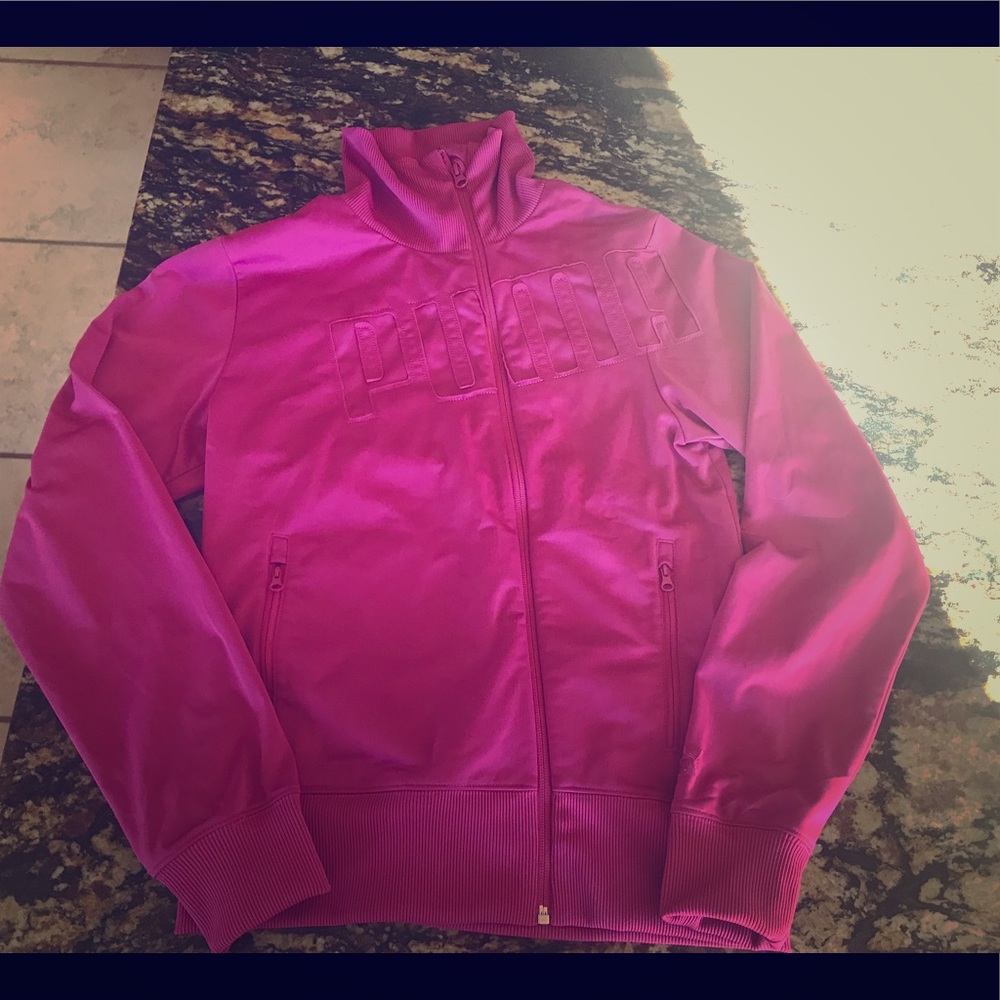 Puma Asymmetrical Athletic Zip - Fuschia